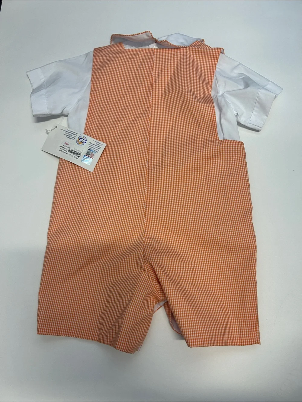 Vive La Fête Clemson Tigers Boys Gingham Shortall Set Size 3 NWT
